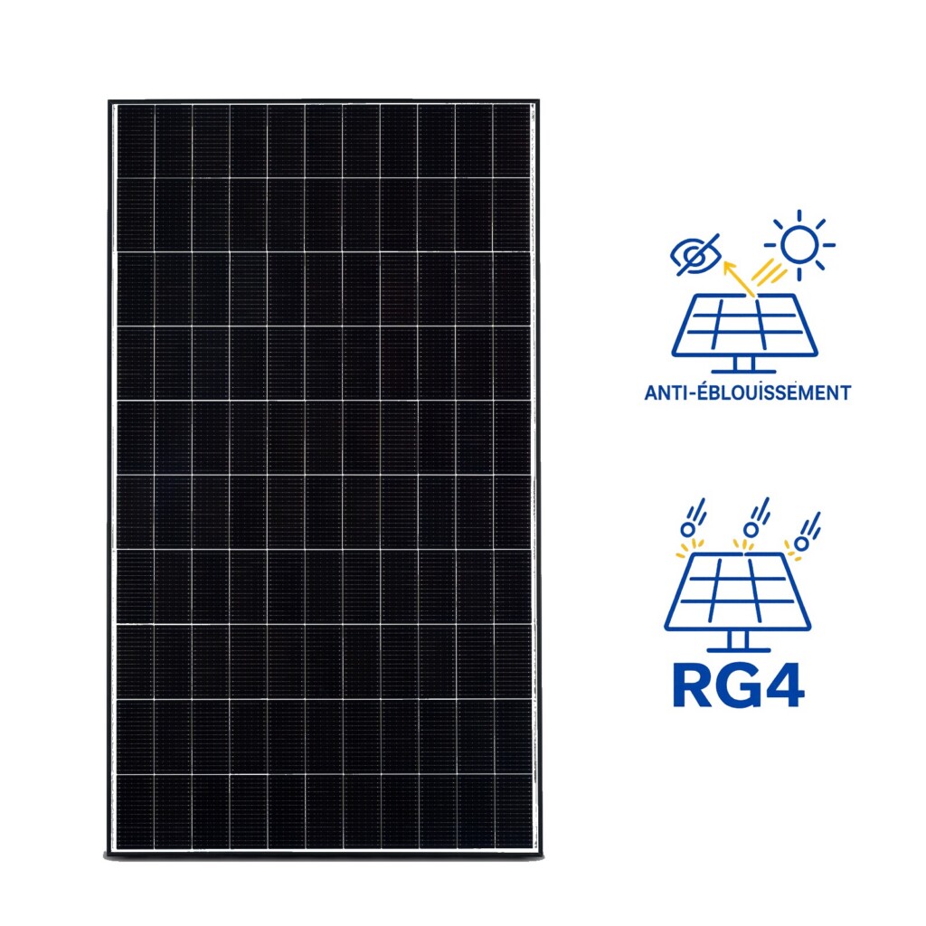 Module photovoltaïque Tarka 110 - 445 W VSMP Anti-éblouissement avec pictos RG4, anti-éblouissement